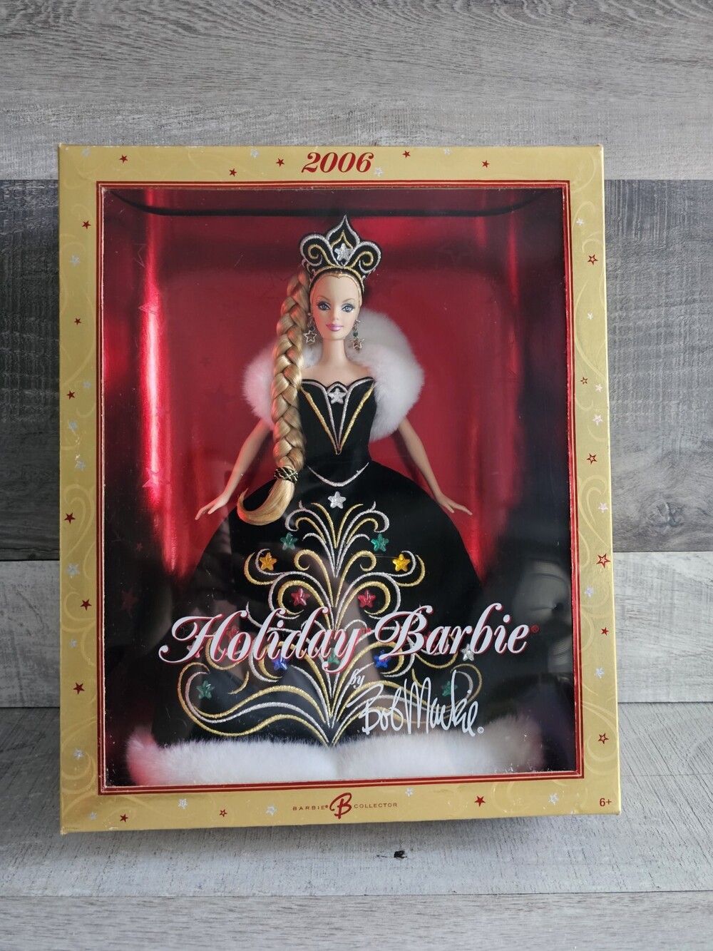 Mattel 2006 Holiday Barbie Doll by Bob Mackie J0949 Christmas Gown New NRFB
